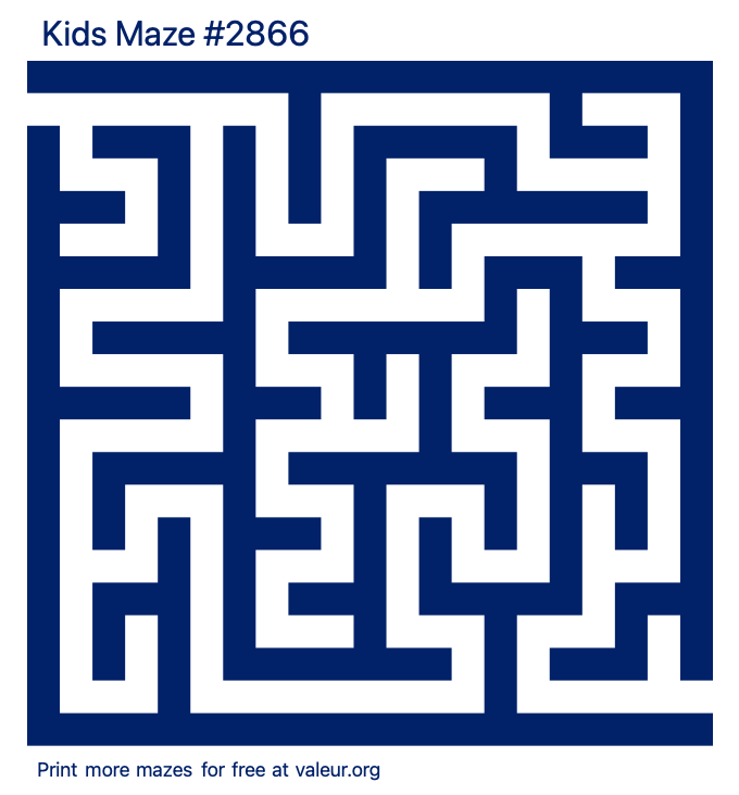 Free Printable Kids Maze number 2866