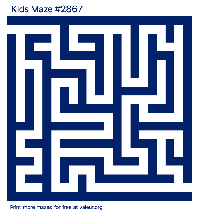 Free Printable Kids Maze number 2867