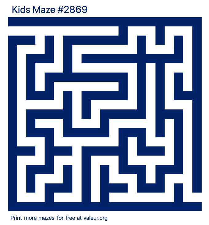 Free Printable Kids Maze number 2869