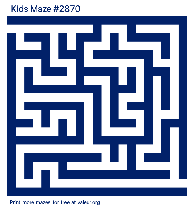 Free Printable Kids Maze number 2870