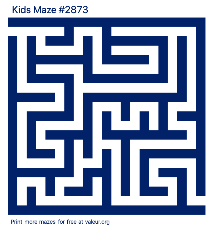 Free Printable Kids Maze number 2873