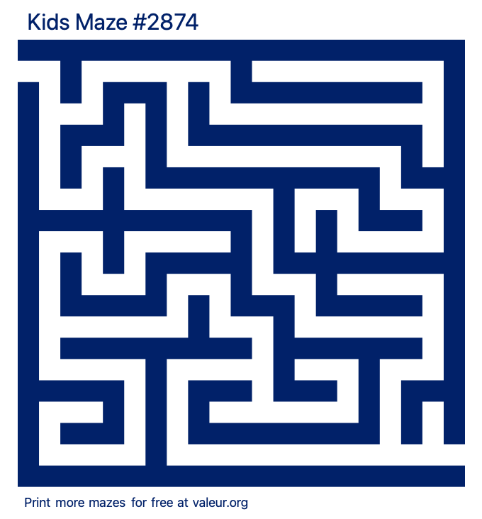 Free Printable Kids Maze number 2874