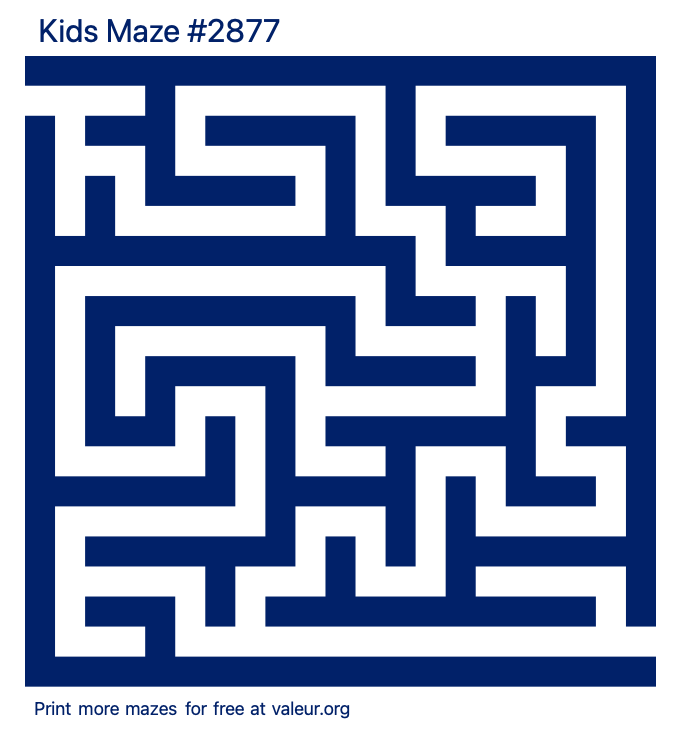 Free Printable Kids Maze number 2877