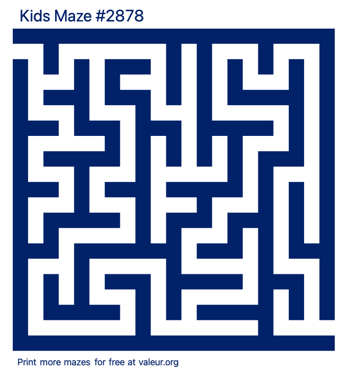 Free Printable Kids Maze number 2878