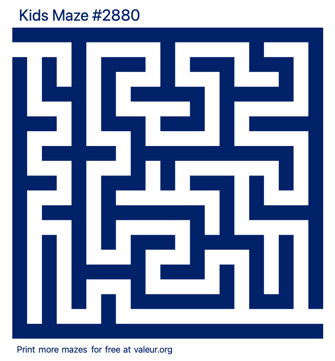 Free Printable Kids Maze number 2880