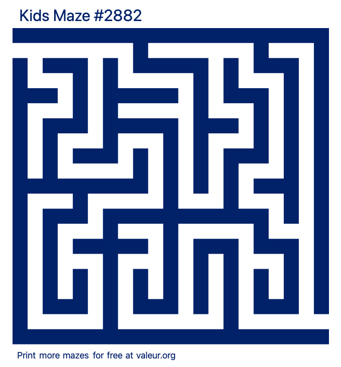 Free Printable Kids Maze number 2882