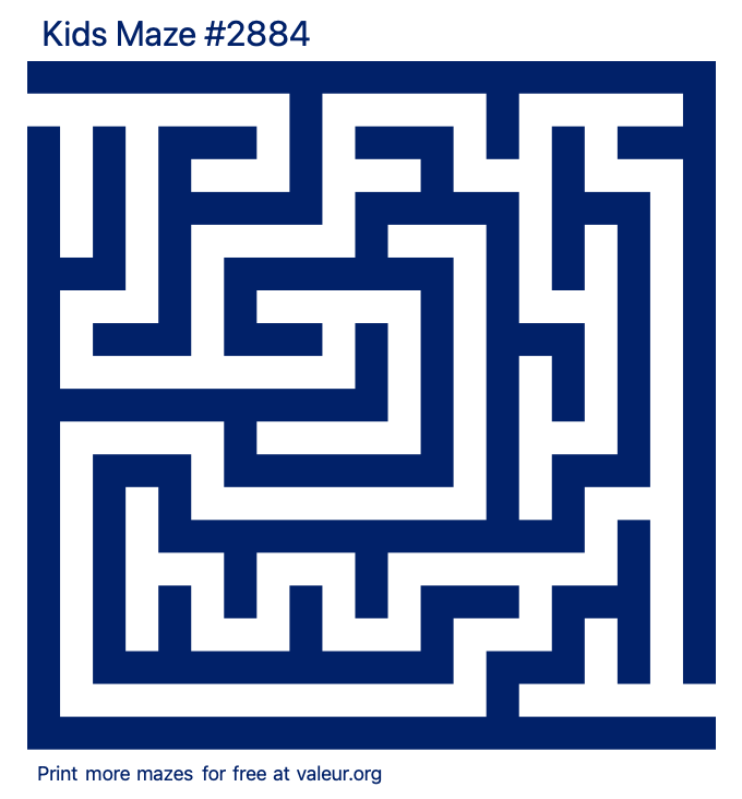 Free Printable Kids Maze number 2884