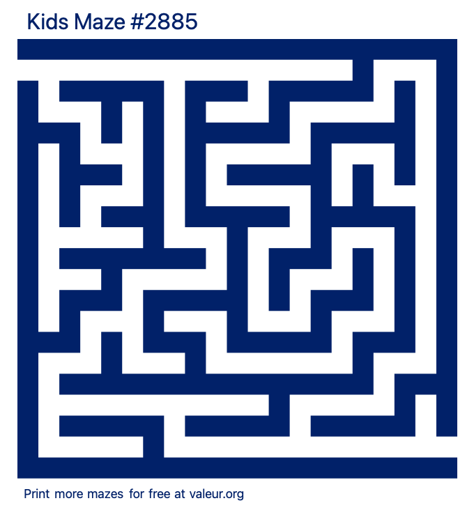 Free Printable Kids Maze number 2885