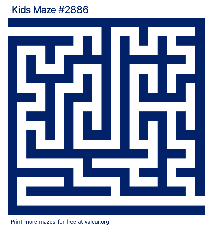 Free Printable Kids Maze number 2886