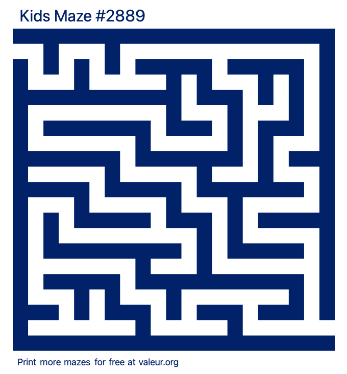 Free Printable Kids Maze number 2889