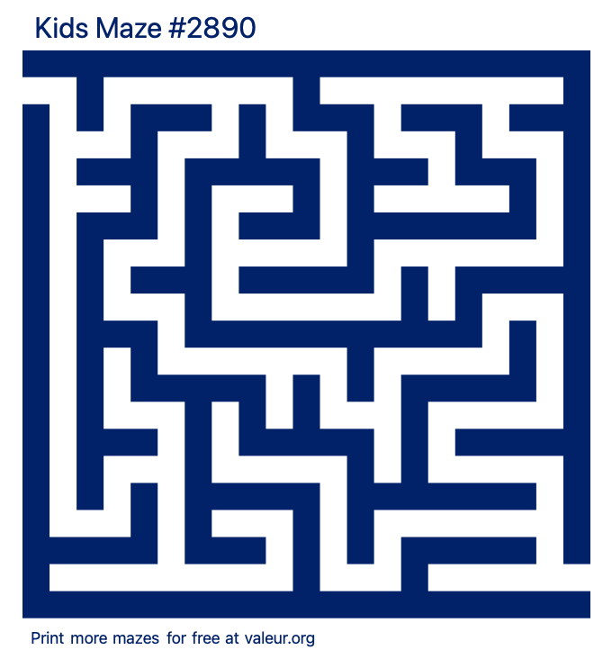 Free Printable Kids Maze number 2890