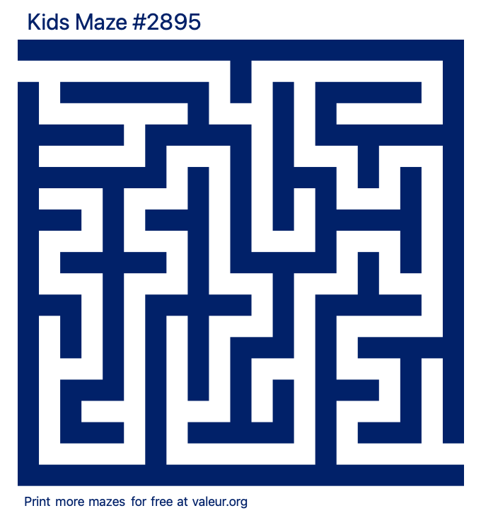 Free Printable Kids Maze number 2895