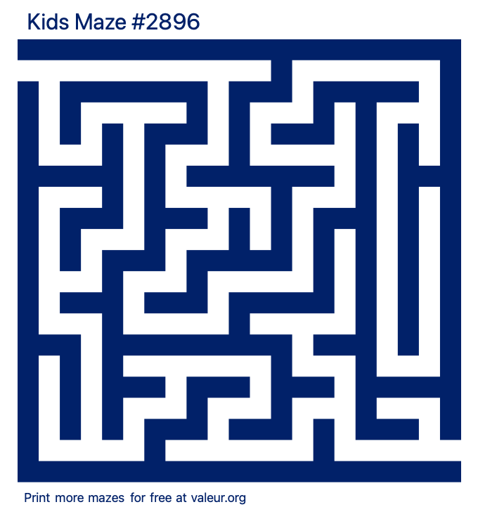 Free Printable Kids Maze number 2896