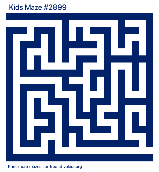 Free Printable Kids Maze number 2899