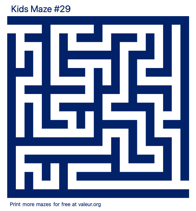 Free Printable Kids Maze number 29