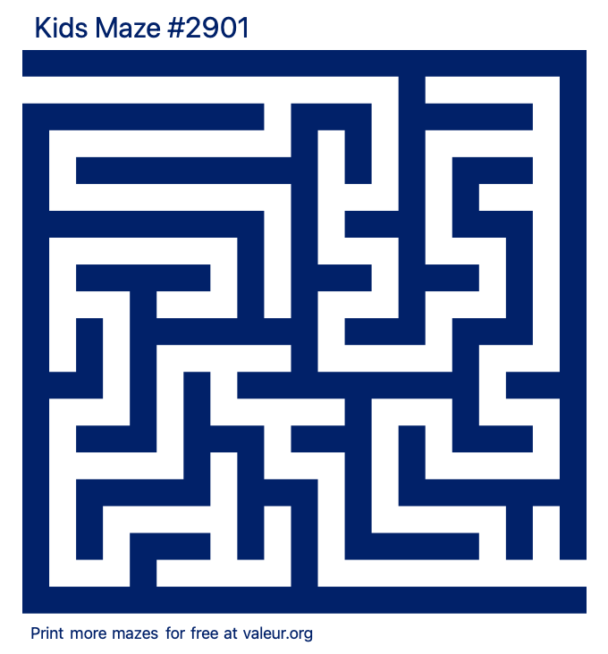 Free Printable Kids Maze number 2901