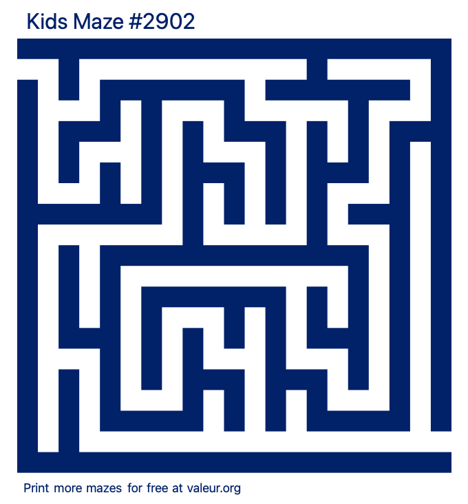 Free Printable Kids Maze number 2902