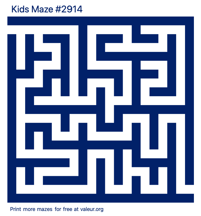 Free Printable Kids Maze number 2914