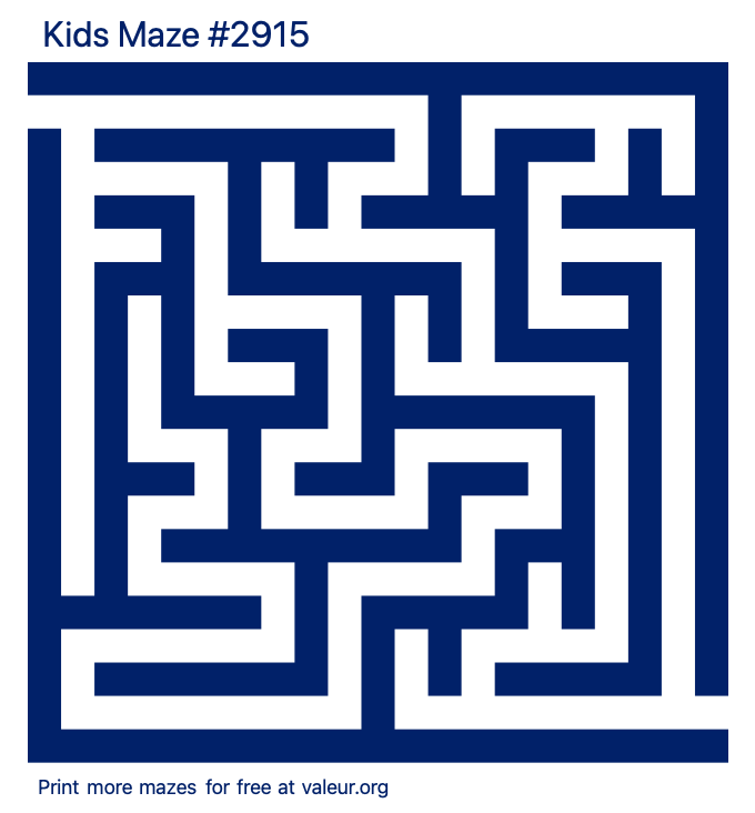 Free Printable Kids Maze number 2915