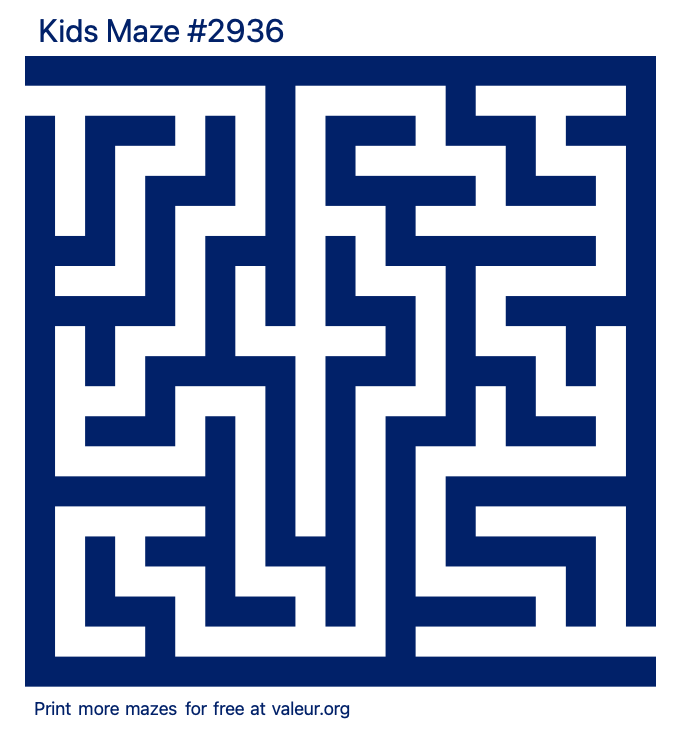 Free Printable Kids Maze number 2936