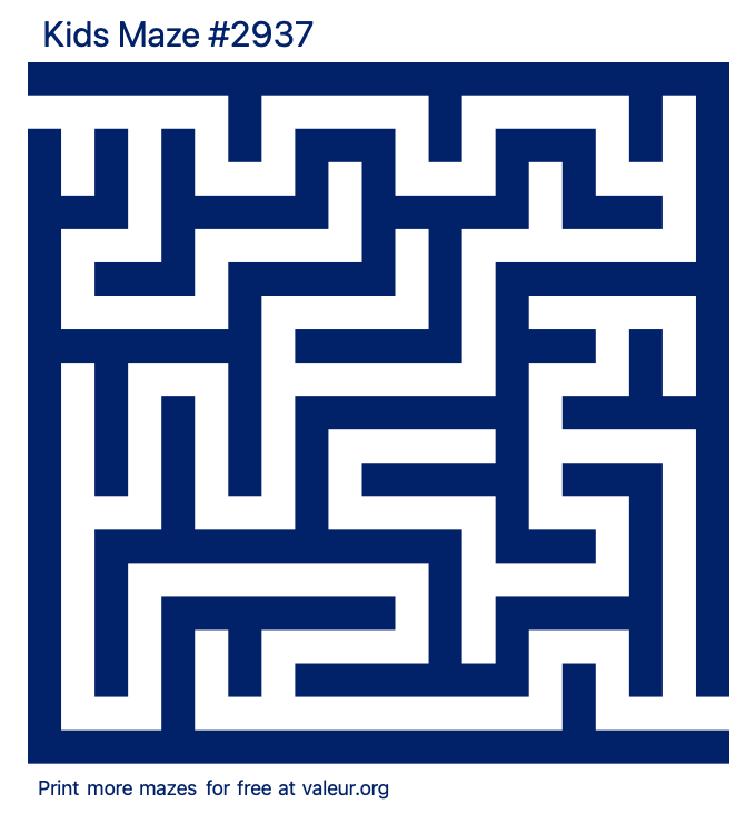 Free Printable Kids Maze number 2937