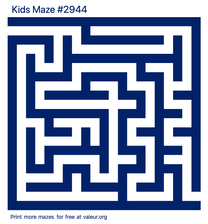 Free Printable Kids Maze number 2944