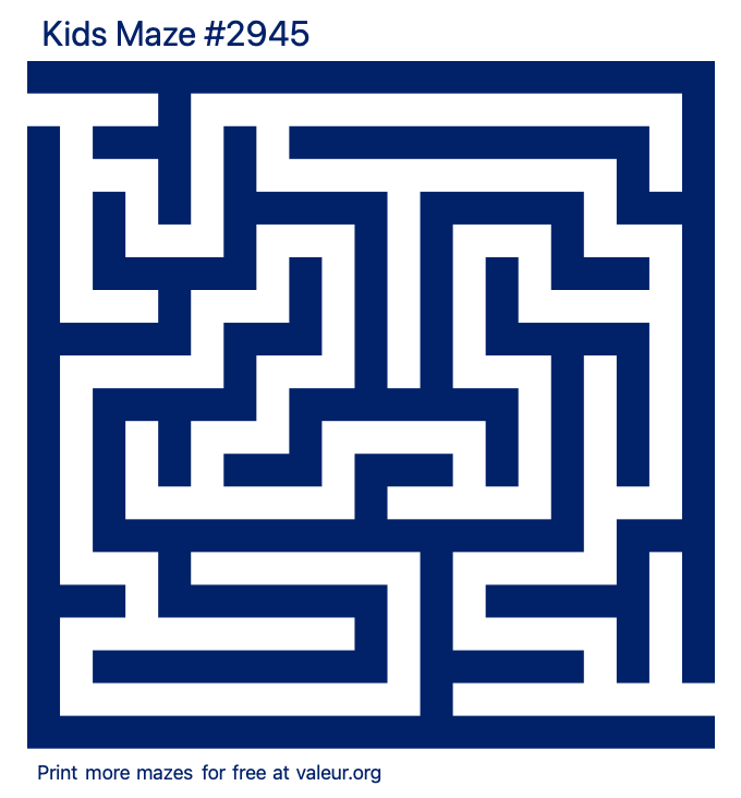 Free Printable Kids Maze number 2945