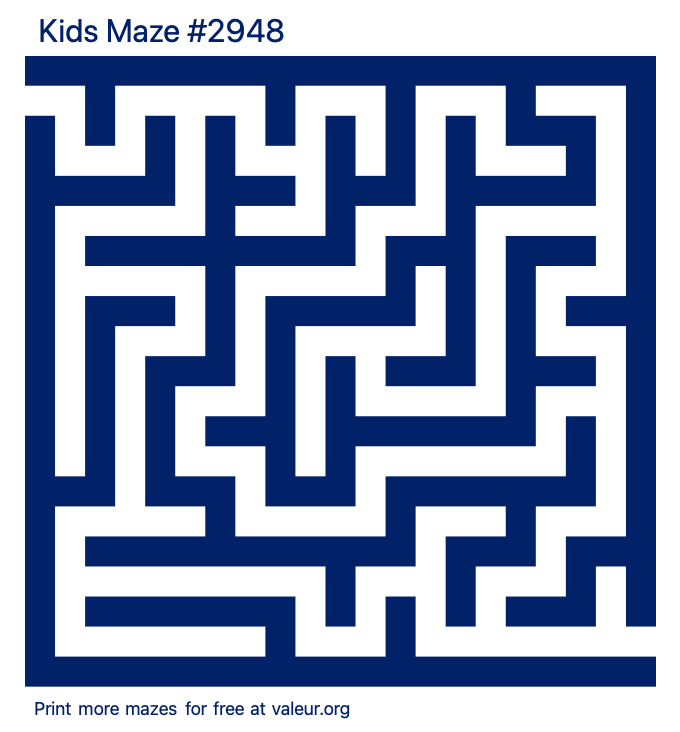 Free Printable Kids Maze number 2948