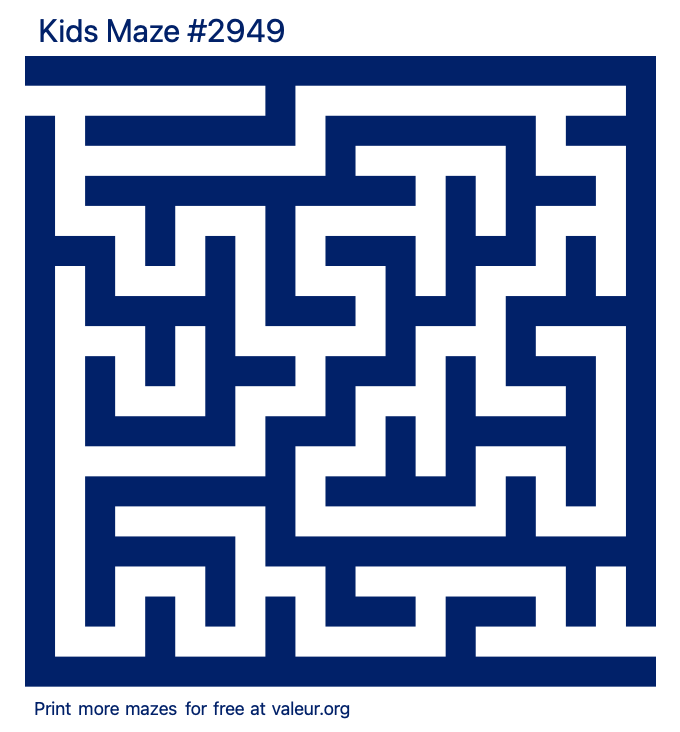 Free Printable Kids Maze number 2949