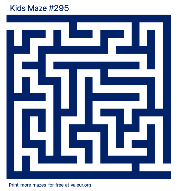Free Printable Kids Maze number 295