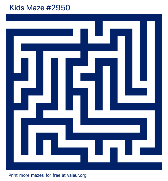 Free Printable Kids Maze number 2950