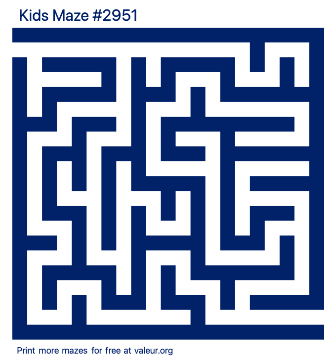 Free Printable Kids Maze number 2951