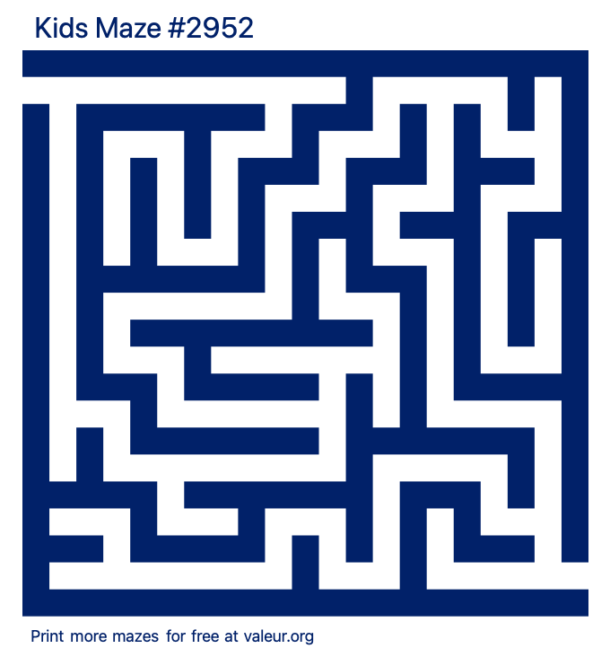 Free Printable Kids Maze number 2952