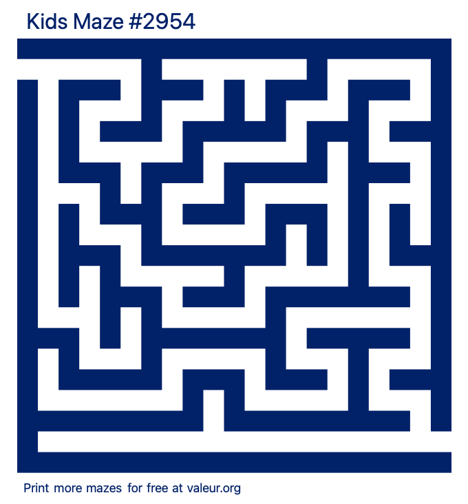 Free Printable Kids Maze number 2954