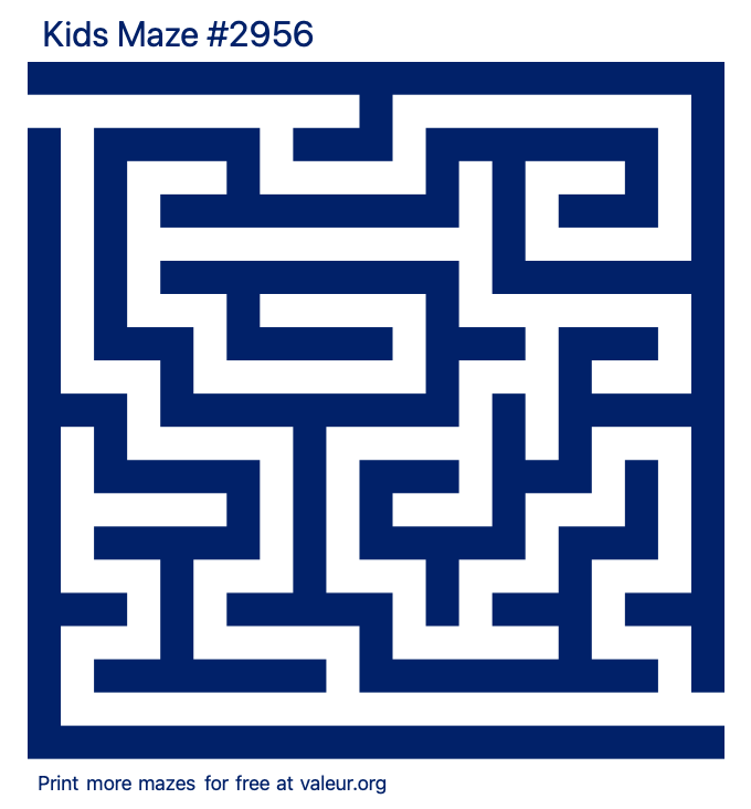 Free Printable Kids Maze number 2956