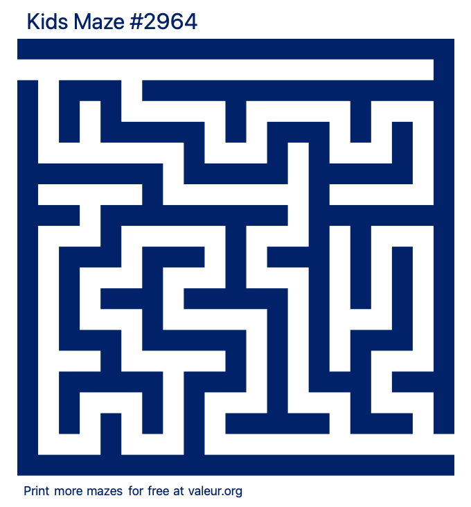 Free Printable Kids Maze number 2964