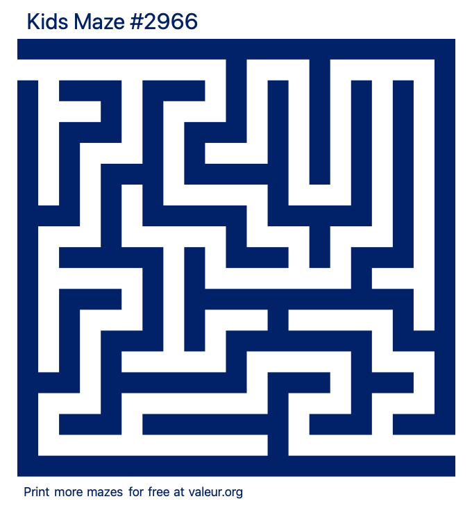 Free Printable Kids Maze number 2966