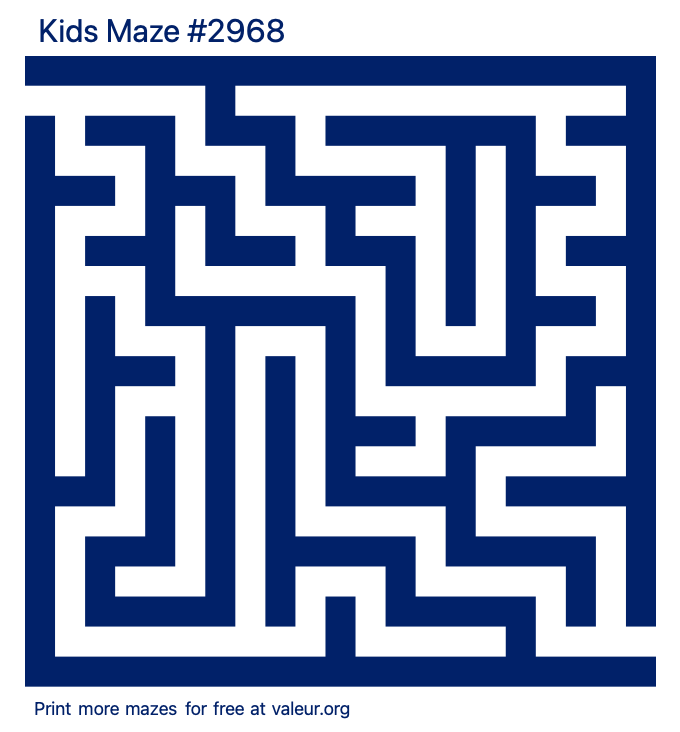 Free Printable Kids Maze number 2968