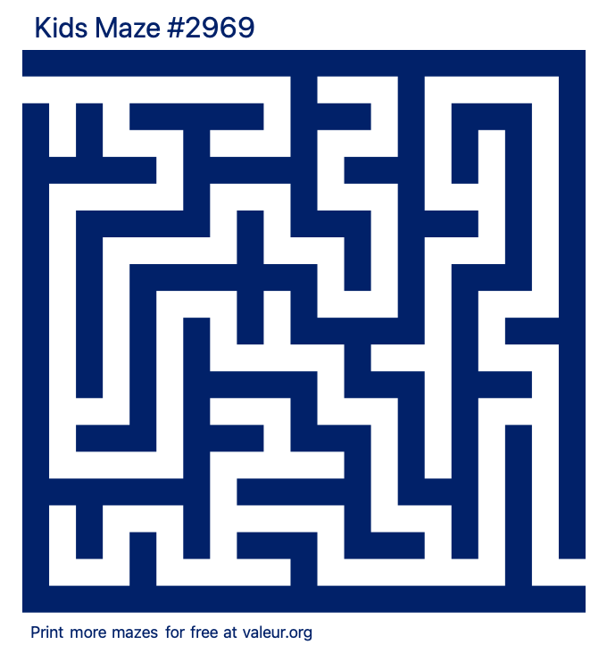 Free Printable Kids Maze number 2969