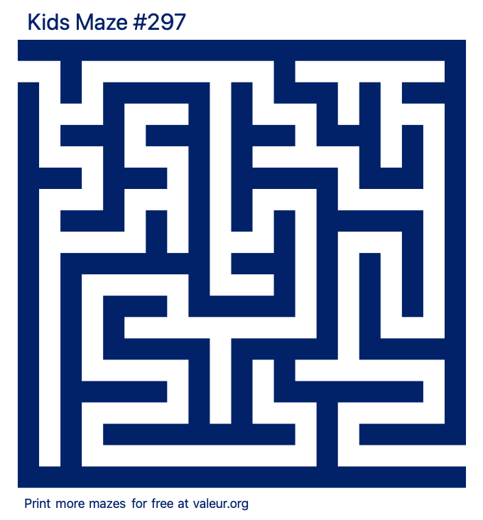 Free Printable Kids Maze number 297
