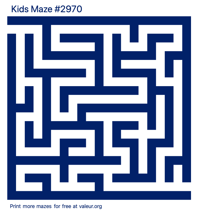 Free Printable Kids Maze number 2970