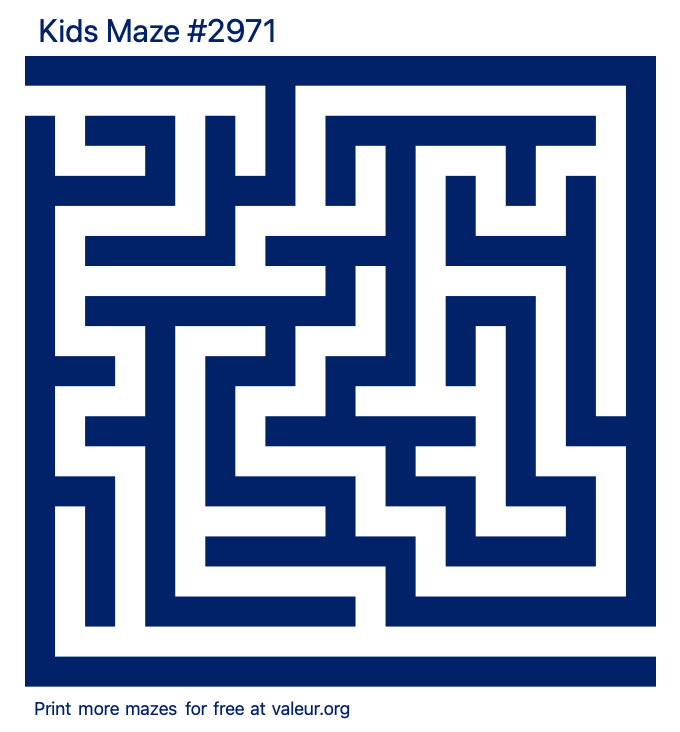 Free Printable Kids Maze number 2971