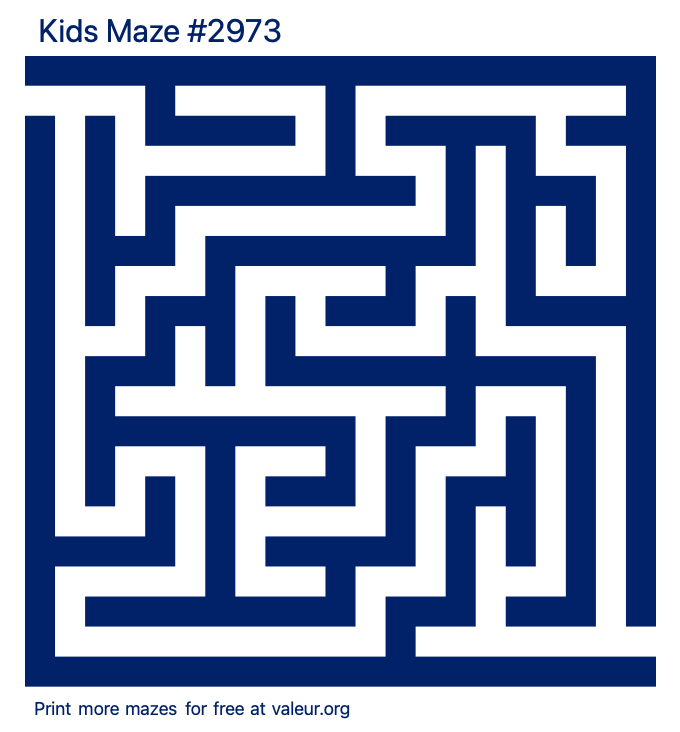 Free Printable Kids Maze number 2973