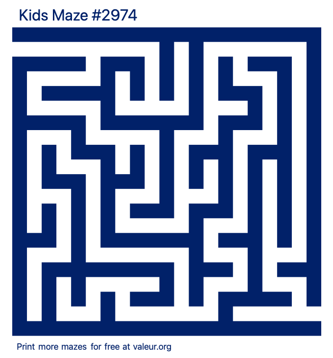 Free Printable Kids Maze number 2974