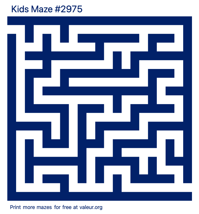 Free Printable Kids Maze number 2975