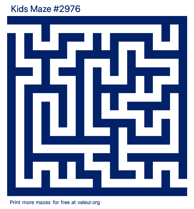 Free Printable Kids Maze number 2976