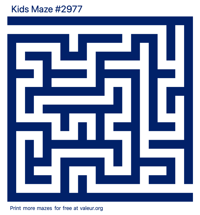 Free Printable Kids Maze number 2977