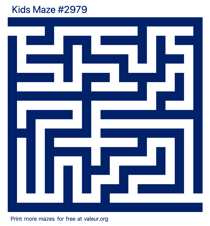 Free Printable Kids Maze number 2979