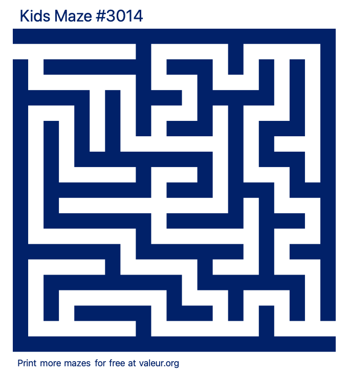 Free Printable Kids Maze number 3014