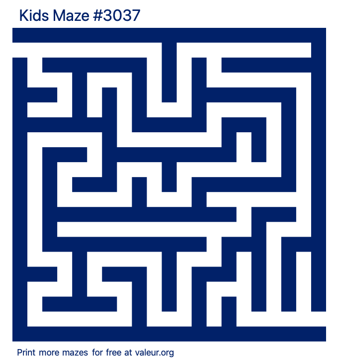 Free Printable Kids Maze number 3037